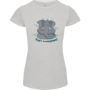 Irrelephant Funny Elephant Womens Petite Cut T-Shirt Sports Grey