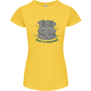 Irrelephant Funny Elephant Womens Petite Cut T-Shirt Yellow