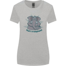Irrelephant Funny Elephant Womens Wider Cut T-Shirt Sports Grey