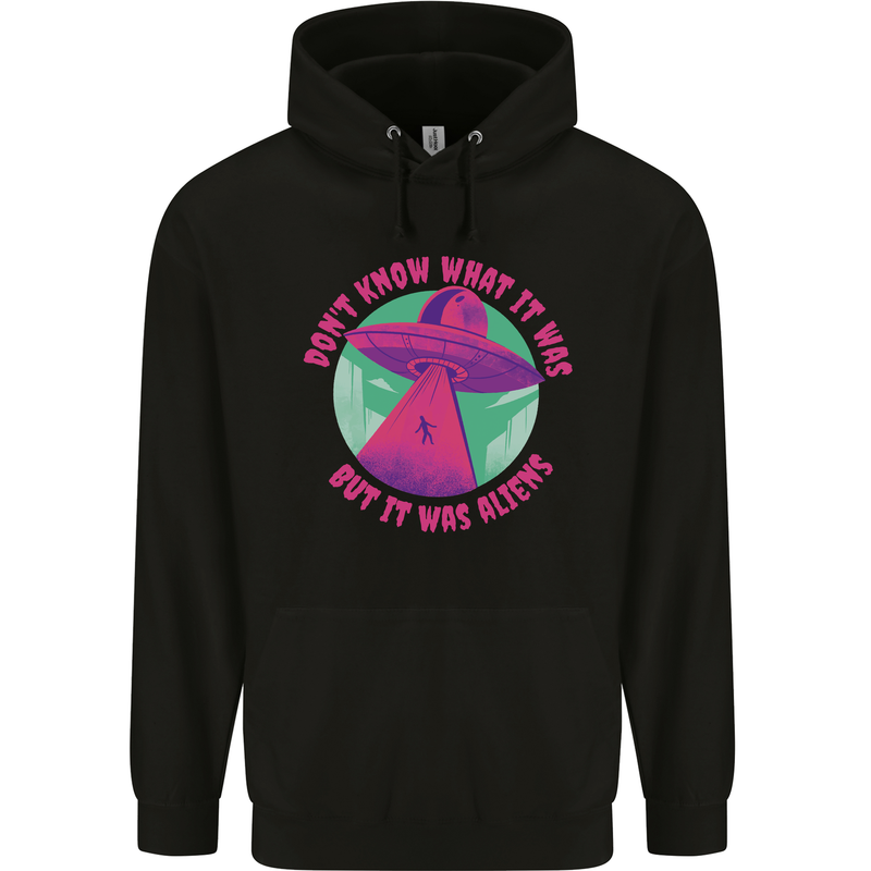 It Was Aliens UFO Childrens Kids Hoodie Black