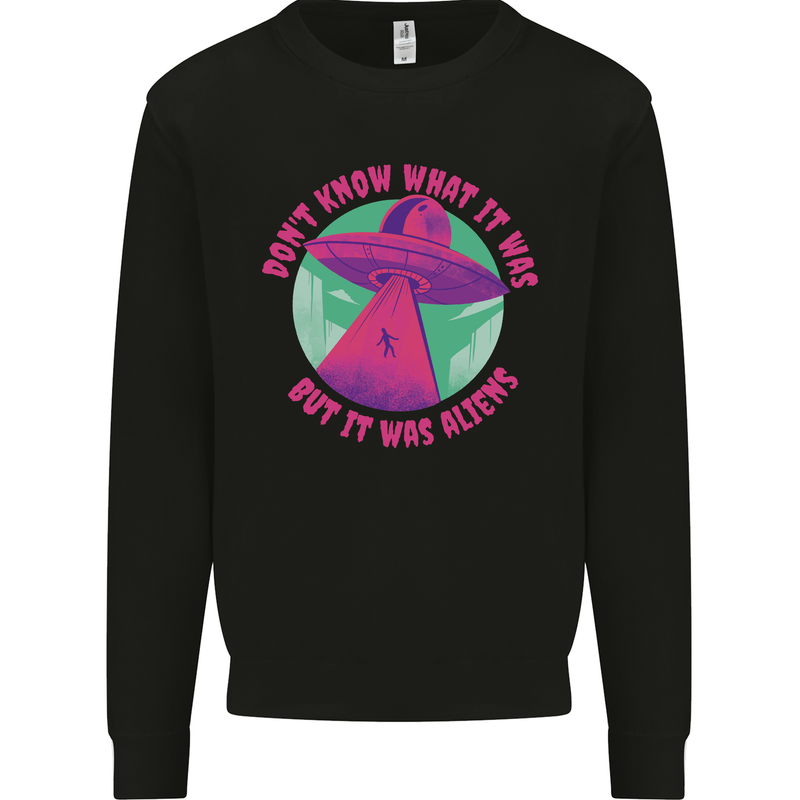 It Was Aliens UFO Kids Sweatshirt Jumper Black