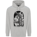 It's Beer Time Skeleton Hand Skull Childrens Kids Hoodie Sports Grey