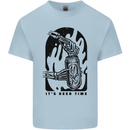 It's Beer Time Skeleton Hand Skull Kids T-Shirt Childrens Light Blue