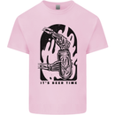 It's Beer Time Skeleton Hand Skull Kids T-Shirt Childrens Light Pink