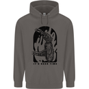 It's Beer Time Skeleton Hand Skull Mens 80% Cotton Hoodie Charcoal