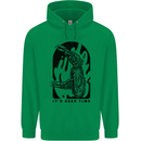 It's Beer Time Skeleton Hand Skull Mens 80% Cotton Hoodie Irish Green