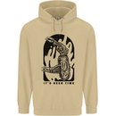 It's Beer Time Skeleton Hand Skull Mens 80% Cotton Hoodie Sand