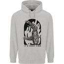 It's Beer Time Skeleton Hand Skull Mens 80% Cotton Hoodie Sports Grey
