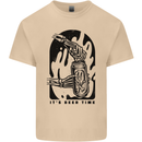 It's Beer Time Skeleton Hand Skull Mens Cotton T-Shirt Tee Top Sand