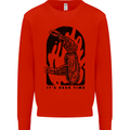 It's Beer Time Skeleton Hand Skull Mens Sweatshirt Jumper Bright Red
