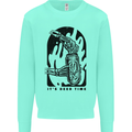It's Beer Time Skeleton Hand Skull Mens Sweatshirt Jumper Peppermint