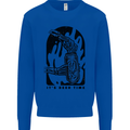 It's Beer Time Skeleton Hand Skull Mens Sweatshirt Jumper Royal Blue