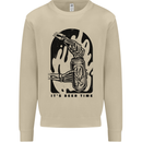 It's Beer Time Skeleton Hand Skull Mens Sweatshirt Jumper Sand