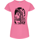 It's Beer Time Skeleton Hand Skull Womens Petite Cut T-Shirt Azalea