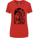 It's Beer Time Skeleton Hand Skull Womens Wider Cut T-Shirt Red
