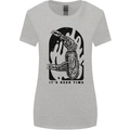 It's Beer Time Skeleton Hand Skull Womens Wider Cut T-Shirt Sports Grey