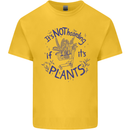 It's Not Hoarding if Its House Plants Funny Mens Cotton T-Shirt Tee Top Yellow