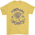 It's Not Hoarding if Its House Plants Funny Mens T-Shirt 100% Cotton Yellow