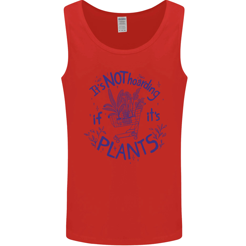 It's Not Hoarding if Its House Plants Funny Mens Vest Tank Top Red