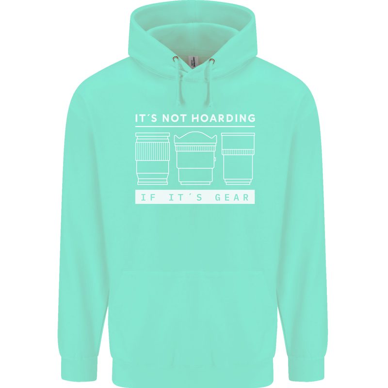 It's Not Hoarding if its Photography Photographer Childrens Kids Hoodie Peppermint
