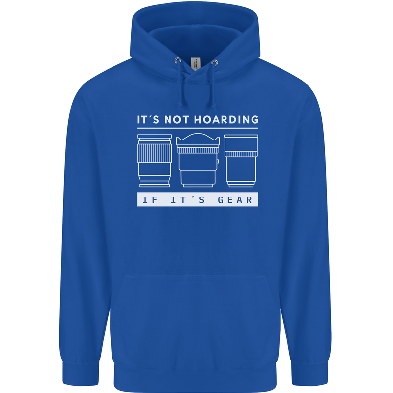 It's Not Hoarding if its Photography Photographer Childrens Kids Hoodie Royal Blue