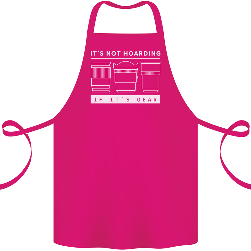 It's Not Hoarding if its Photography Photographer Cotton Apron 100% Organic Pink