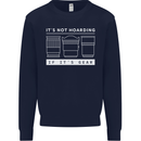 It's Not Hoarding if its Photography Photographer Kids Sweatshirt Jumper Navy Blue