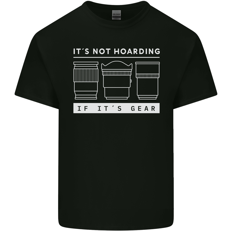 It's Not Hoarding if its Photography Photographer Kids T-Shirt Childrens Black