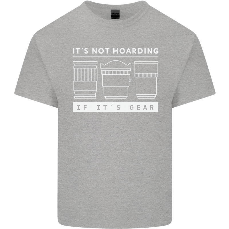It's Not Hoarding if its Photography Photographer Kids T-Shirt Childrens Sports Grey