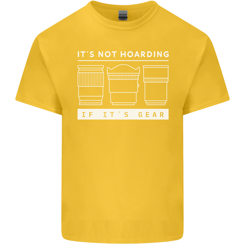 It's Not Hoarding if its Photography Photographer Kids T-Shirt Childrens Yellow