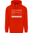 It's Not Hoarding if its Photography Photographer Mens 80% Cotton Hoodie Bright Red