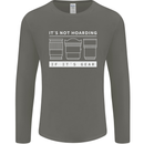 It's Not Hoarding if its Photography Photographer Mens Long Sleeve T-Shirt Charcoal