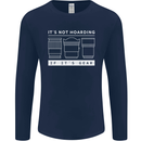 It's Not Hoarding if its Photography Photographer Mens Long Sleeve T-Shirt Navy Blue