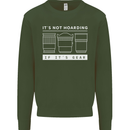 It's Not Hoarding if its Photography Photographer Mens Sweatshirt Jumper Forest Green