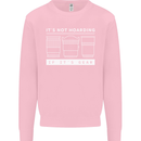 It's Not Hoarding if its Photography Photographer Mens Sweatshirt Jumper Light Pink