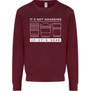 It's Not Hoarding if its Photography Photographer Mens Sweatshirt Jumper Maroon