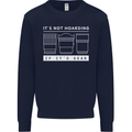 It's Not Hoarding if its Photography Photographer Mens Sweatshirt Jumper Navy Blue