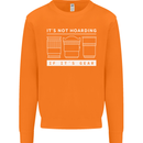 It's Not Hoarding if its Photography Photographer Mens Sweatshirt Jumper Orange
