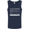 It's Not Hoarding if its Photography Photographer Mens Vest Tank Top Navy Blue
