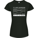 It's Not Hoarding if its Photography Photographer Womens Petite Cut T-Shirt Black