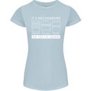 It's Not Hoarding if its Photography Photographer Womens Petite Cut T-Shirt Light Blue