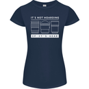 It's Not Hoarding if its Photography Photographer Womens Petite Cut T-Shirt Navy Blue