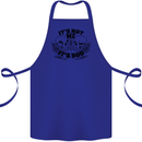 It's Not Me Anti Valentines Singles Day Skull Cotton Apron 100% Organic Royal Blue