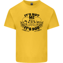 It's Not Me Anti Valentines Singles Day Skull Kids T-Shirt Childrens Yellow