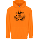 It's Not Me Anti Valentines Singles Day Skull Mens 80% Cotton Hoodie Orange