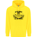 It's Not Me Anti Valentines Singles Day Skull Mens 80% Cotton Hoodie Yellow