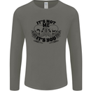 It's Not Me Anti Valentines Singles Day Skull Mens Long Sleeve T-Shirt Charcoal