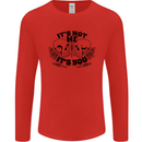 It's Not Me Anti Valentines Singles Day Skull Mens Long Sleeve T-Shirt Red