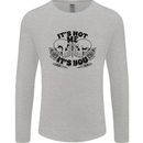 It's Not Me Anti Valentines Singles Day Skull Mens Long Sleeve T-Shirt Sports Grey