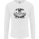 It's Not Me Anti Valentines Singles Day Skull Mens Long Sleeve T-Shirt White
